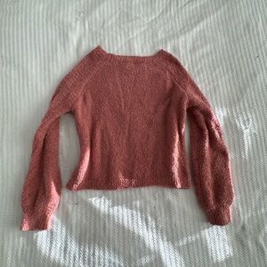 Pretty Pink Fuzzy Sweater